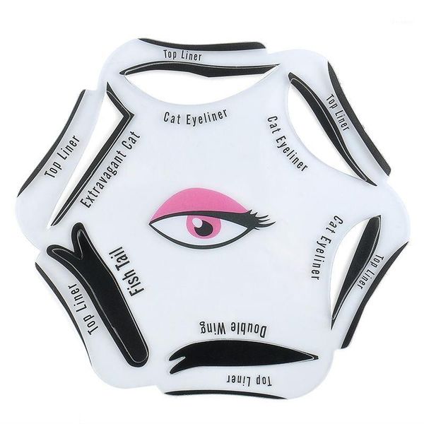 

wholesale-6 in 1 stencils eyeliner template smoky makeup guide cat eye liner quick tool bm260 free