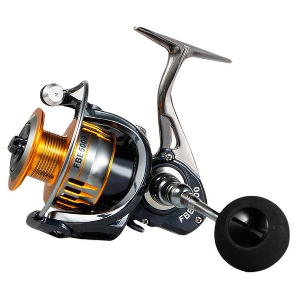 

baitcasting reels spinning fishing reel fbe2000-7000 no gap metal spool 8kg pike black golden high speed