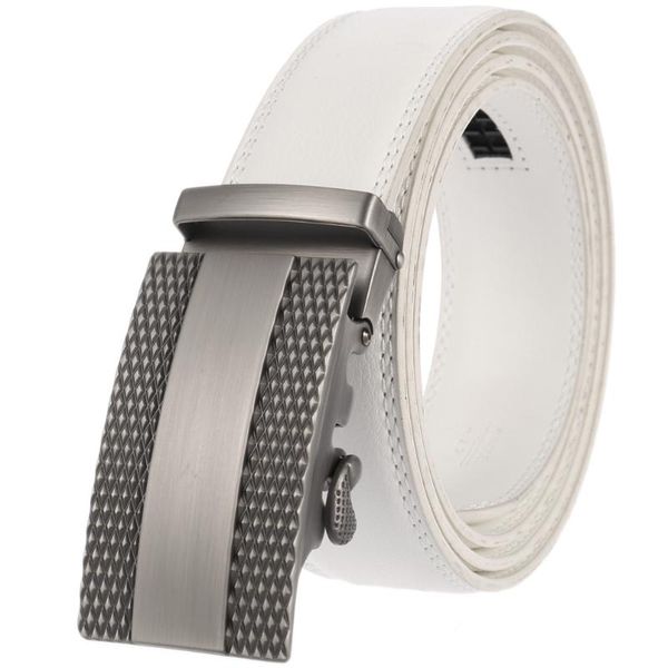 Cintos Negócios Branco Designer Liga Automatic Buckle Cinto Genuíno Cinto De Alta Qualidade Cintura de Moda