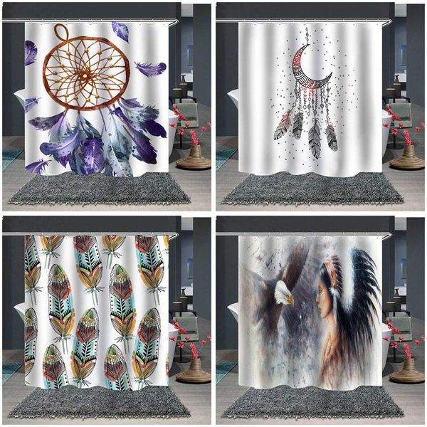 

shower curtains bohemian style vintage curtain waterproof bathroom and anti-mold with hook in the decor