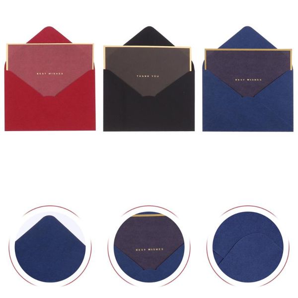 

sets wedding invitations gilding paper greeting cards with envelopes