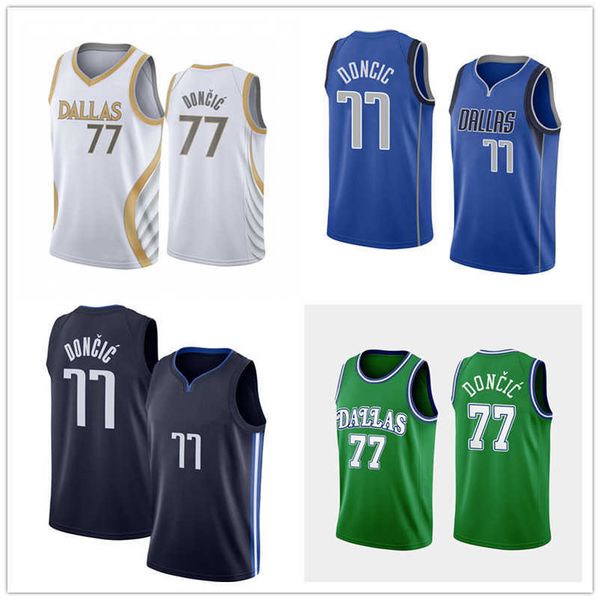 

2021 basketball jersey77 luka doncic, Black;red