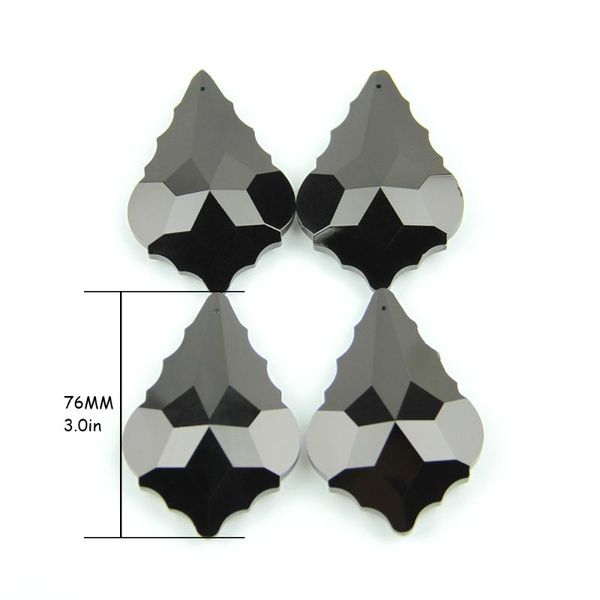 

60pcs/lot, 76mm black color,crystal crystal pendant drop, french chandelier & prisms