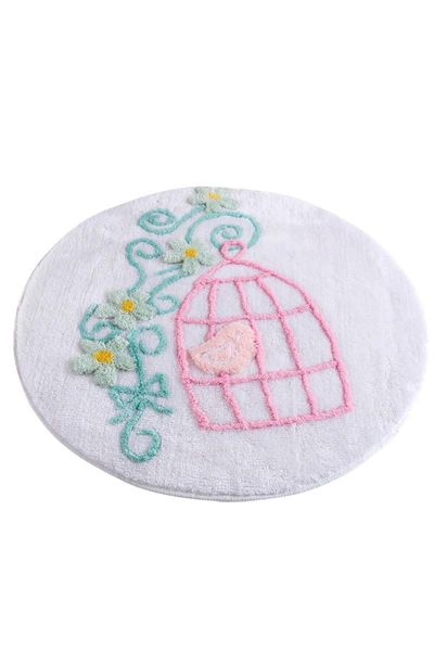 

lattice round diameter 90 cm bathroom decorative carpet 8694545032477 bath mats