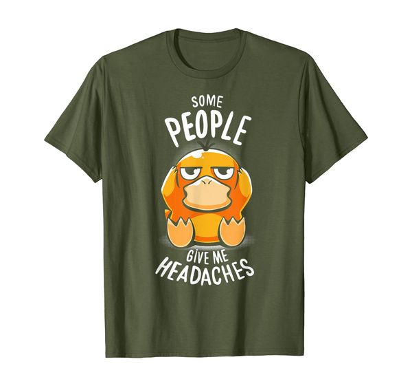

some people give me headaches tshirt funny platypus, White;black