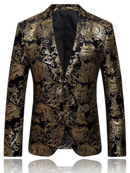 

& blazers suits men's business banquet wind gold suit b1344, White;black