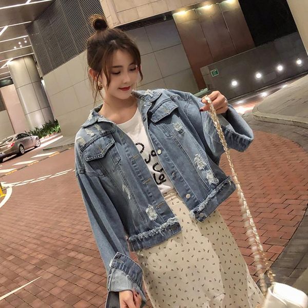 

women's jackets 2021 spring autumn female outercoat slim fiit ladies coats casual women denim jacket solid color fashion high quatily q, Black;brown