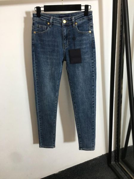 

women's jeans 2021 fashion trends l brand long letters simple and versatile, Blue