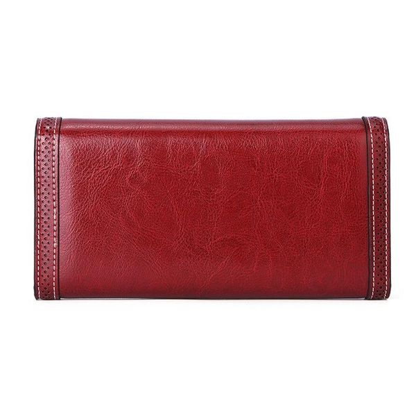 

wallets 2021 wallet women's long large capacity handbag fashion leather, Red;black