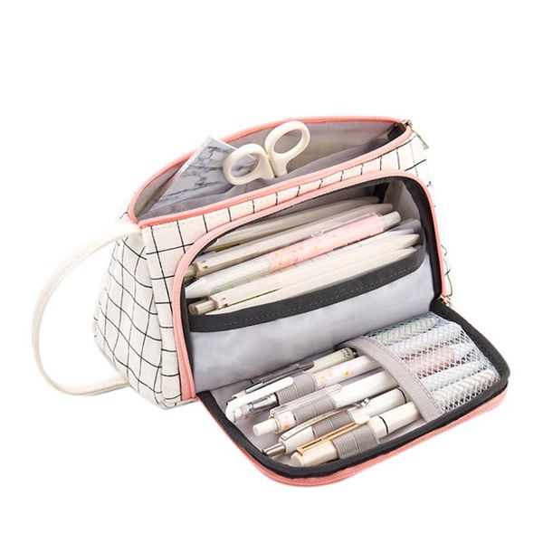 

big capacity pencil pen case student office college middle school high large storage bags