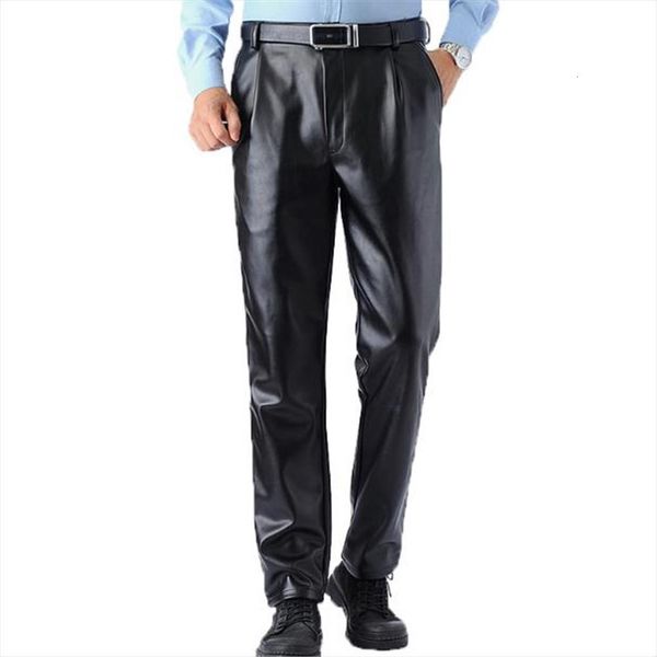 

autumn plus size velvet women pants black thick pu male winter waterproof straight trousers man windproof warm