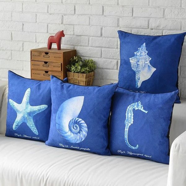 

cushion/decorative pillow nordic mediterranean retro , shell starfish cushion ,plush pillowcase,home decorative sofa pillows