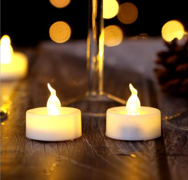 

candles 1/6/10pcs battery operated flameless led small candle powered tea lamp no flashing christmas wedding creative decor