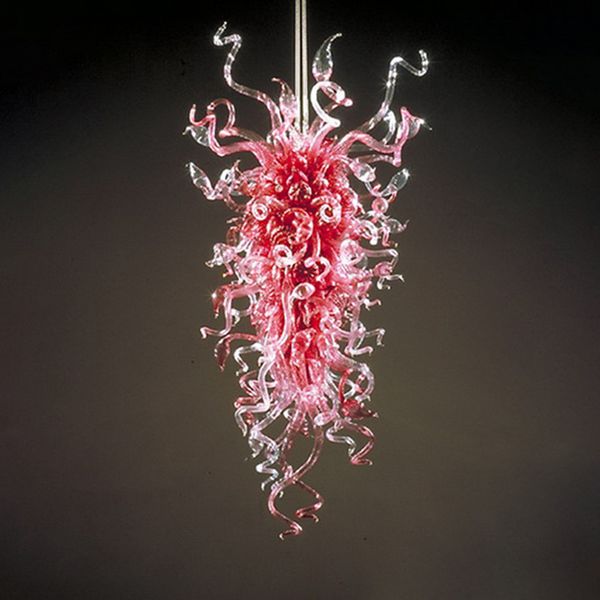 

modern nordic lamps hand blown glass chandelier red color 60cm wide and 120cm high italian style design energy saving led bubble chandeliers