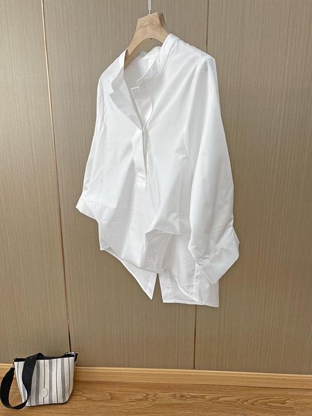 

women's blouses & shirts shaped shirt, irregular loose casual white shirt for women