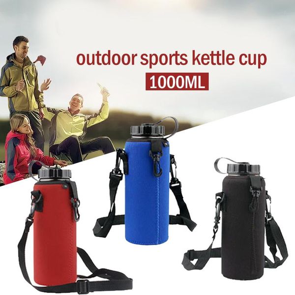 

water bottle portable bag for camping protective cover outdoor practical holder strap pouch