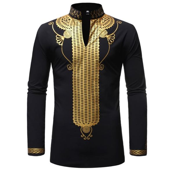 

ethnic clothing men's summer long-sleeved shirt african turkish style stamping printed stand collar zt-fz40., Red