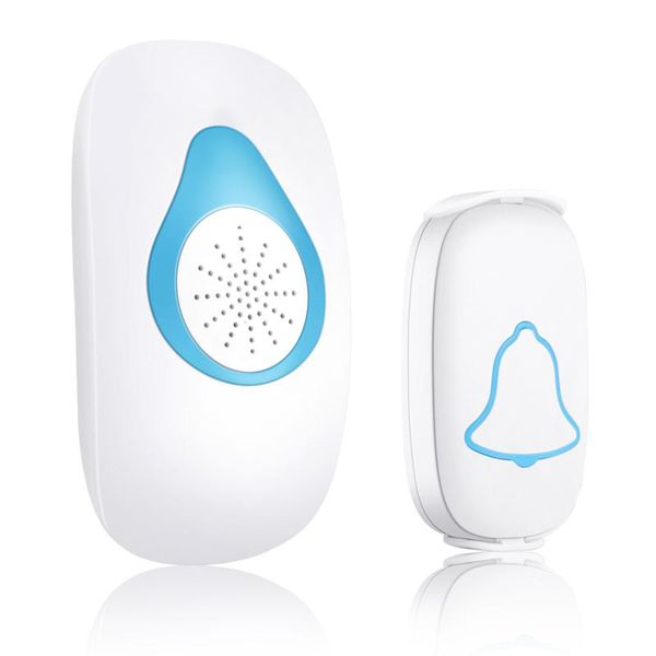 

doorbells howear a608 wireless doorbell waterproof door bell led light home ac 100-260v 36 ring tunes 4 volume chime us eu plug