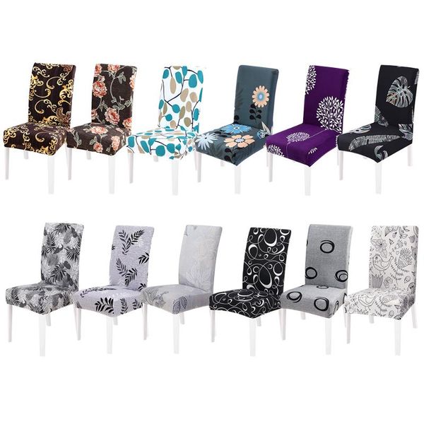 

chair covers 1/2/4/6pcs floral print elastic dining chairs cover spandex removable anti-dirty slipcover for wedding diningroom seat protecto