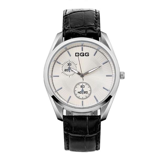 

men's watch analog quartz leather strap fashion casual sports zegarki meskie relogio masculino wristwatches, Slivery;brown