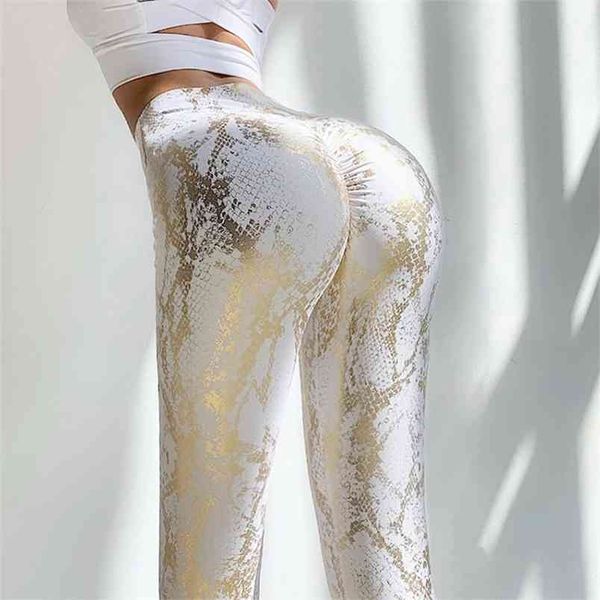 

normov women leggings snake printed breathable skinny leggins fitness high waist push up quick dry leggings femme 210913, Black