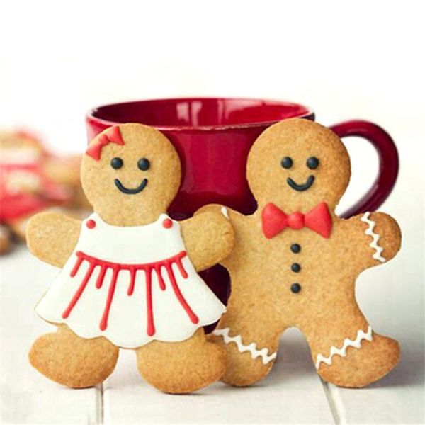 

baking moulds christmas gingerbread man cookie cutter stainless steel cake biscuit mould fondant pastry sugarcraft mold