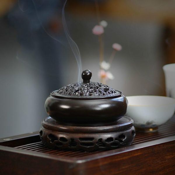 

fragrance lamps chinese brass insence burner living room zen vaporizer diffuser incensario home decor db60xx