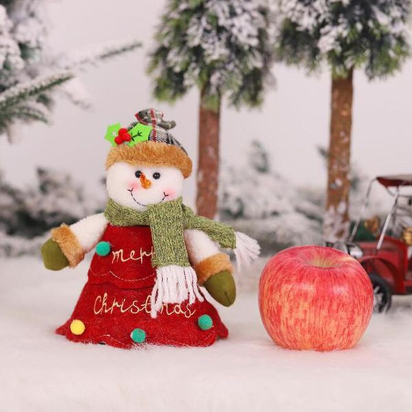 

christmas decorations xmas apple bag cartoon santa snowman elk doll zipper children gift candy
