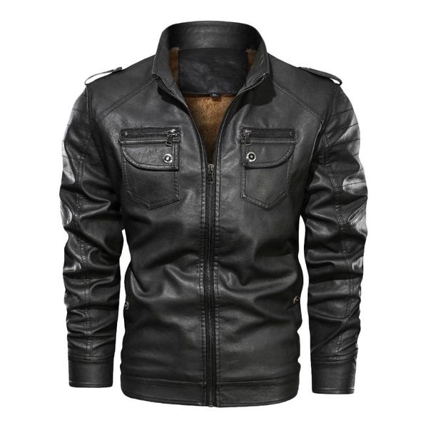 

men's jackets nice tide slim fit leather jacket plus size 7xl men pu motorcycle male coat mens clothing, Black;brown