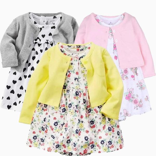 

girl's dresses 2pcs spring and autumn birthday dress for 1 year baby girl flower weddings clothes dress+coat, Red;yellow