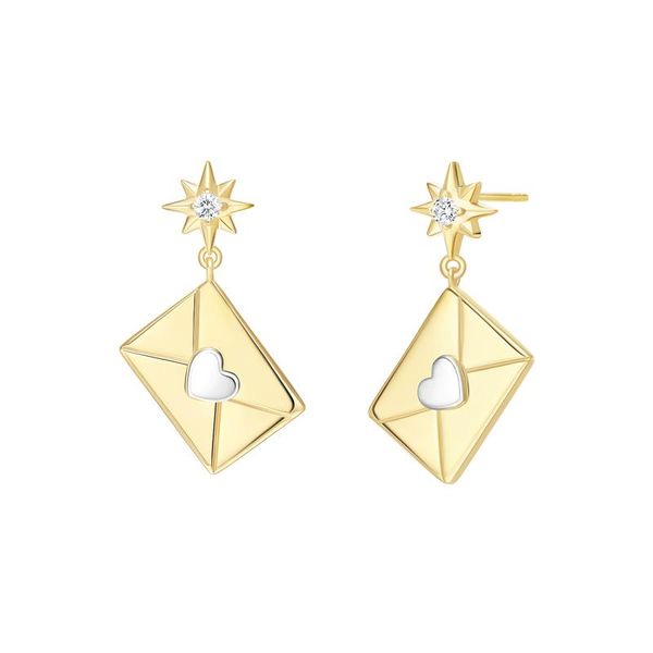 

dangle & chandelier creative heart envelope earrings personality inlaid zircon for women girl party fine jewelry gifts, Silver