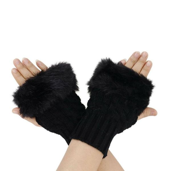 

five fingers gloves hirigin women winter warm stretchy warmers long fingerless fashion mittens clothing, Blue;gray