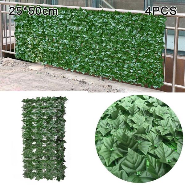 

silk flower artificial leaves 50cm hedge ivy leaf garden fence decorative flowers & wreaths