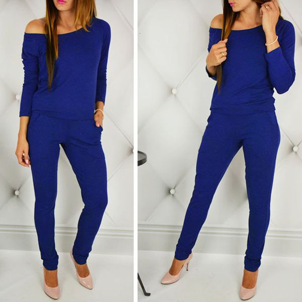 

spring autumn long sleeve strapless pencil pants rompers fashion jumpsuits female clothing womens designer, Black;white