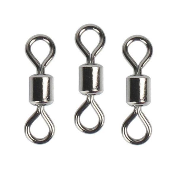 

pcs stainless steel strength 8 shape barrel ball bearing fishing swivel snap hook connector solid ring tackle hooks