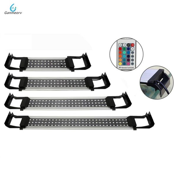 

aquariums lighting led aquarium light, full spectrum fish tank light for freshwater plants with extendable brackets fits