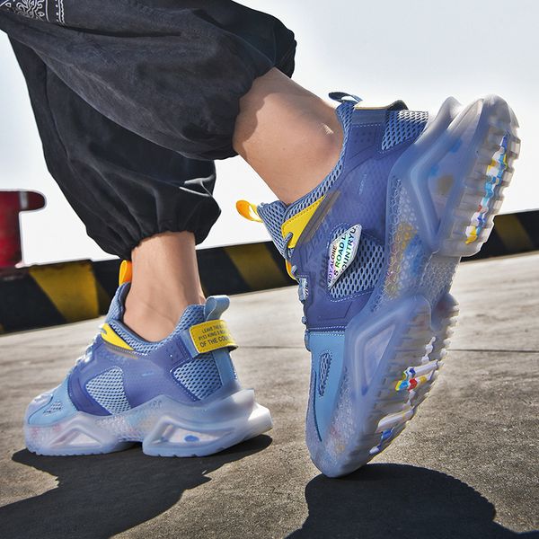 

aj men's sports 2021 summer and autumn trend breathable leisure fashion daddy sho, Black