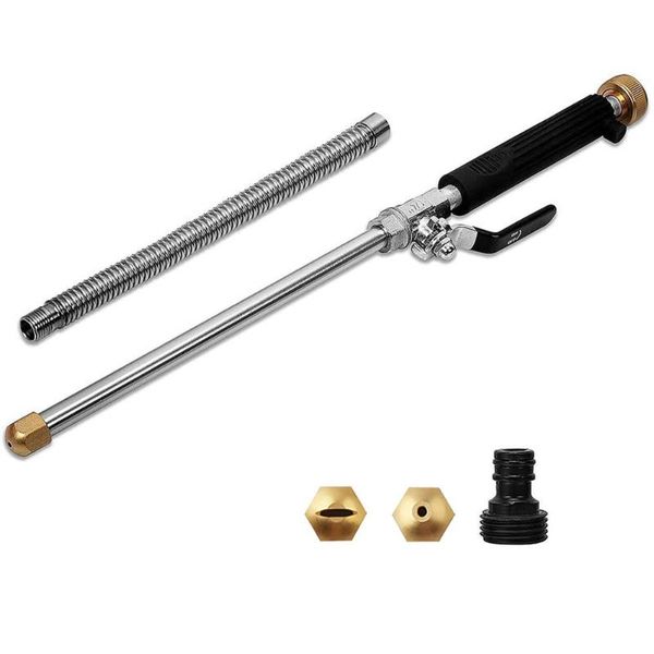 

high pressure water gun metal jet garden washer watering spray cleaning tool for gutter patio car pet window equipments