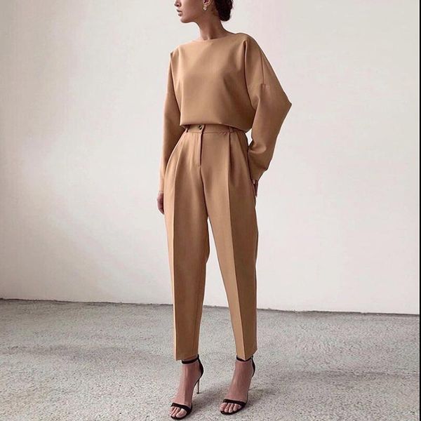 

women's pants & capris zoulv spring and autumn suit high waist casual trousers all-match elegant feet slim straight pant, Black;white