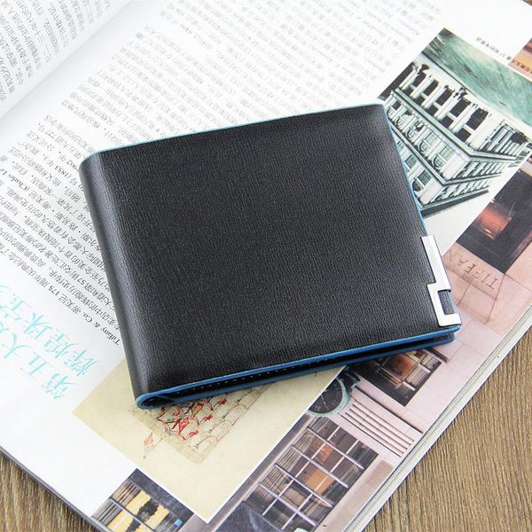

wallets casual men coin pocket mini wallet id card holder purse pockets clutch bag, Red;black