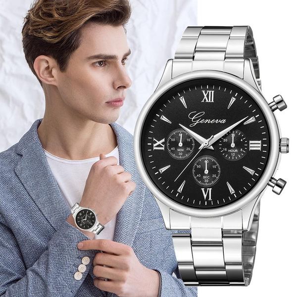 

wristwatches watches mens 2021 business work watch waterproof simple full steel nibosi heren horloge, Slivery;brown