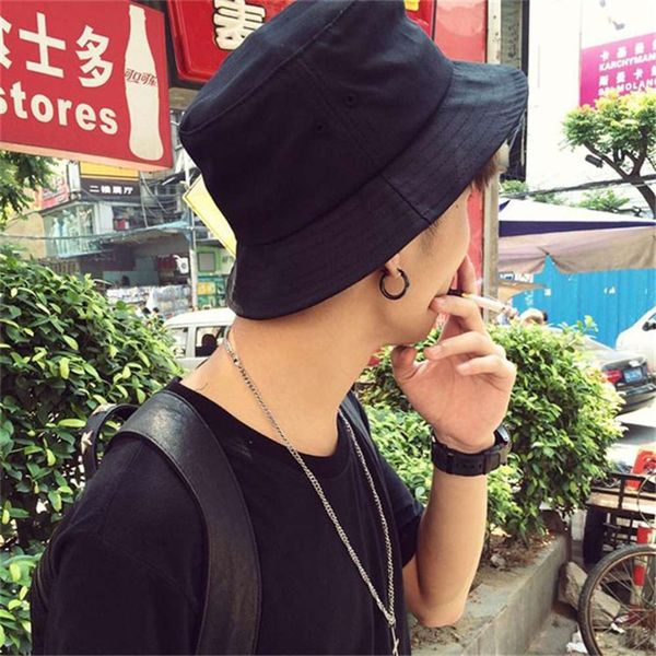 

street fashion brand skateboard hip hop man sunscreen korean basin fisherman hat woman, Blue;gray
