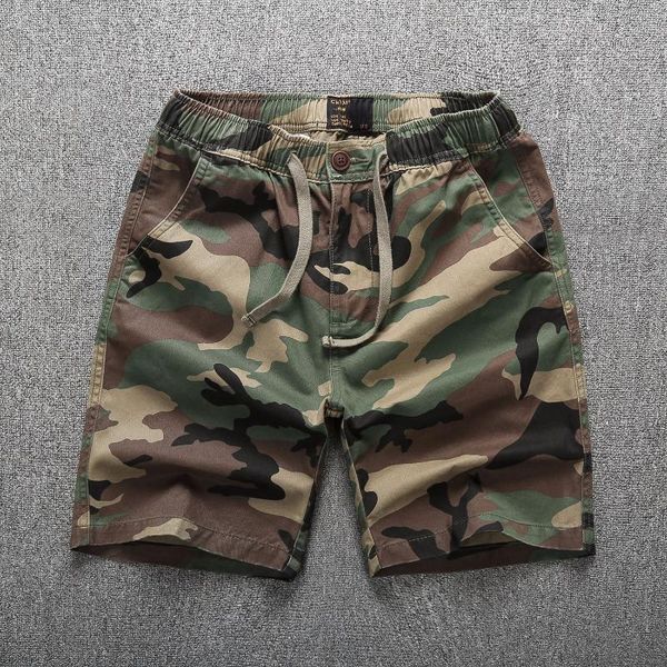 

men's shorts 2021 summer camouflage tactical cargo male multi-pocket military men cotton casual loose comfortable outdoor, White;black