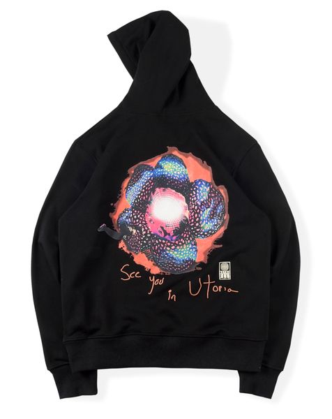 

superior men hoodie black fashion floral printed hoodies sweatshirts novelty fleece sweatshirt men's women hip hop