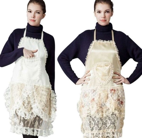 

fashion home apron lace lovely princess cloth kitchen apron oil proof and fouling