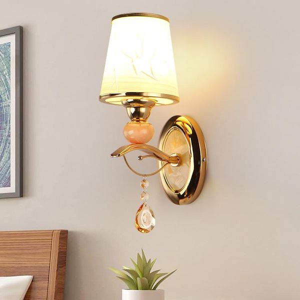 

simple and modern creative wedding room bedroom bedside wall lamp do not pick up space aisle stairs led lamps