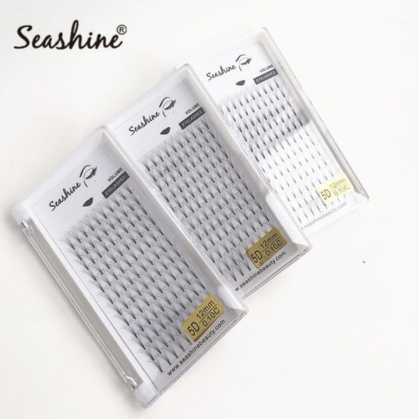 

seashine false eyelashes 1tray curl c/d premade fans 3d-6d short stem russia volume natural lashes supplies makeup1