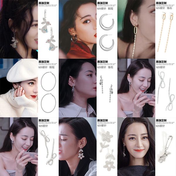 

you are my glory, dilige baggio jingjing, the same diamond rabbit earrings, temperament 925 sier needle female, Golden