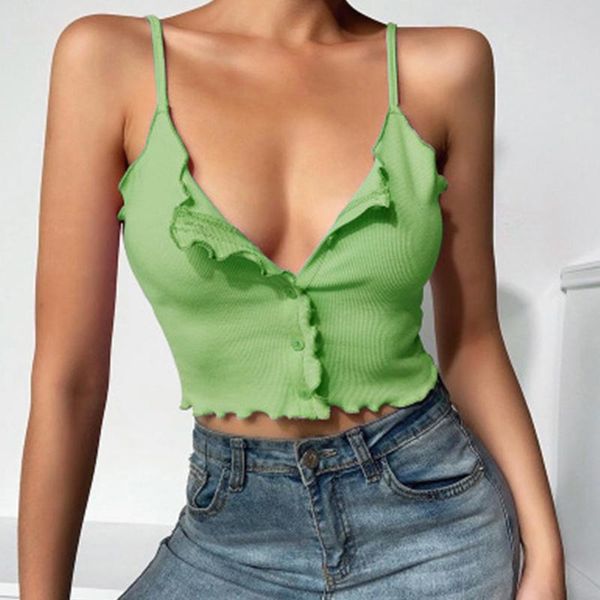 

summer harajuku solid color slim vest women irregular sides show white small suspenders women's clothes y2k tanks & camis