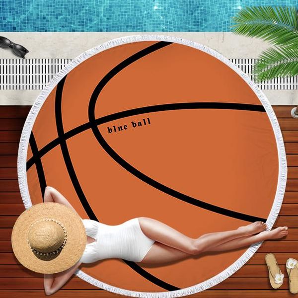

towel sale football 3d printing microfiber round beach with tassel large towels blanket picnic yoga mat tablecloth